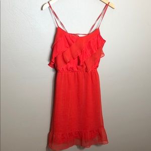American Eagle Ruffled Front Thin Strapped Dress